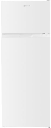 Bauknecht K55T0 413W Freistehende Kühl-Gefrierkombination/Gefrierfach oben/Doppeltürer/EEK D / 4 Ablagen / 1 Obst- und Gemüseschublade/weiß