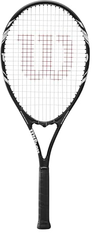 Racchetta da tennis per adulti Wilson Federer (varie opzioni di bundle) Serie Nero/Bianco (solo racchetta)