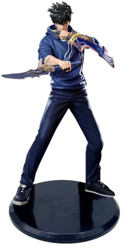 Noowye Sung Jin Woo Figur Statue Anime Figure Sung Jinwoo Actionfigur Modell 19.5cm Kampfpose Manga Charakter Skulptur Dekoration Geschenk für Fans