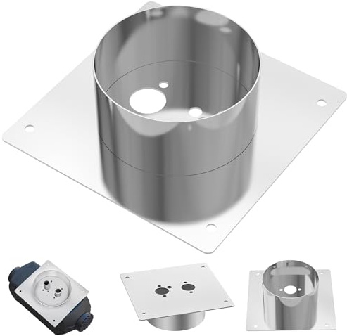 60mm Turret Plate Diesel Heater , 304 Stainless Steel Diesel Heater Accessories, Diesel Heater Mounting Plate Bracket, Turret Planar Parking Heater for Parking Auxiliary Heating (1)