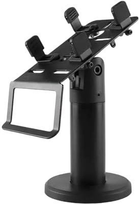 Generisch EC Cash Geräte Halterung Drehbar 360 - Ständer Kartenlesegerät Aluminium, Sockel Terminal für Kasse Laden Theke | Universal Befestigung Kreditkartenleser Gastronomie Geschäft Büro