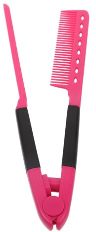 Beaupretty Peine Alisador para Cabello Liso Peine de Calor Forma de V Herramienta de Peinado para Mechones Lisos Adapta Salones Uso Doméstico