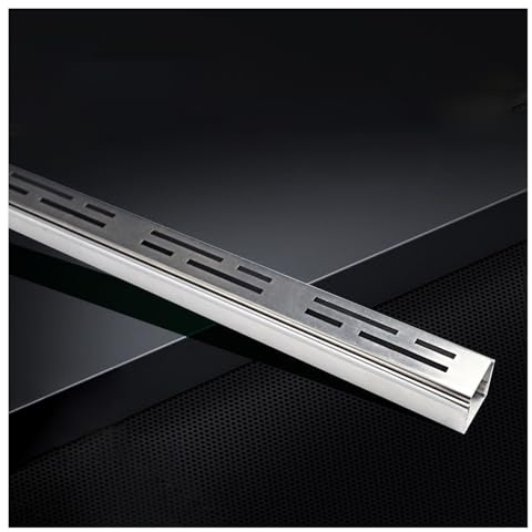 Canale di scolo 1m con griglia per scarico,Griglia Scarico Terrazzo,Canaletta Scolo Acqua Piovana Canale di Scarico Stretto in Acciaio Inossidabile 304,Per Esterni Stretti(H8*W10CM/H3.15*W3.94IN)