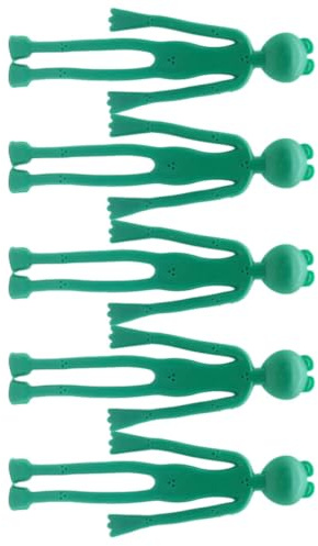 MAJORMENCH Gartenpflanzen Bindebänder Formbar und Stabil Grüne in Froschform 5 Stück PVC für Pflanzenstützung und Baumfixierung im Garten