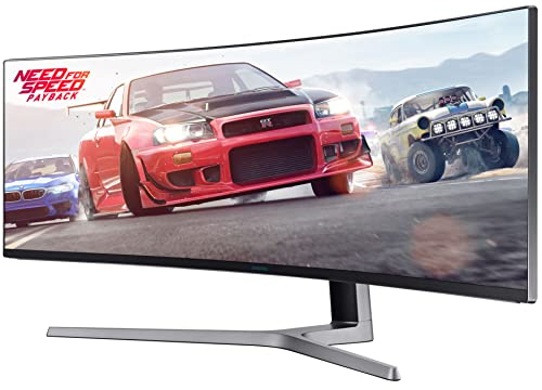 Samsung LC49HG90DMUXEN 49 Curved Ultra Wide LED Monitor - 3840 x 1080, 144Hz, 1ms, Quantum Dot, Freesync, 2 x HDMI, Displayport, USB, Black