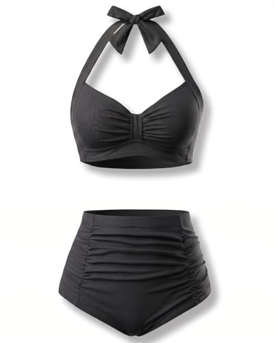 Holipick Damen Women's High Waisted Bikini Set Bikini-Set (2er Pack)