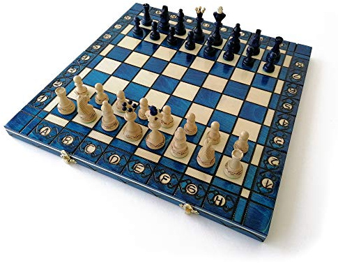 LEDELIRANT – Jeu d’Échecs 40×40 cm en Bois – Échiquier Pliable Premium avec Coffret – Pièces Lestées Feutrées – Ensemble Artisanal Haut de Gamme