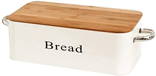 YRHH Bread Box, Bread Box With Bamboo Lid As Chopping Board, Bread Box, Storage Basket-Yellow||L