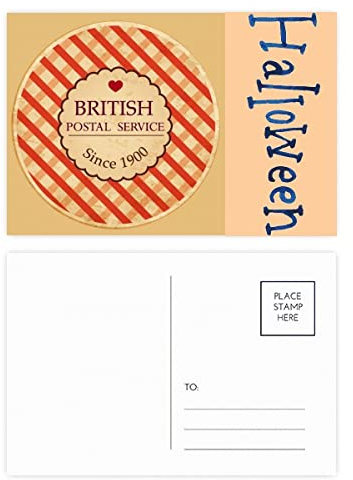 Postkarten-Set mit britischem Londoner Briefmarken, Halloween-Postkarten-Set, Dankeskarten, 20 Stück