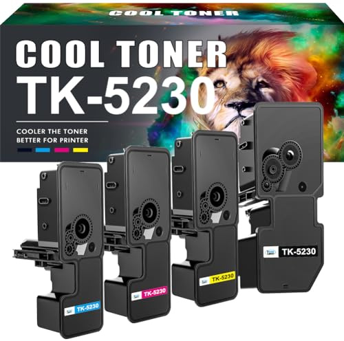 TK5230 M5521Cdw Toner Kompatibel für Kyocera Ecosys P5021Cdw 4er-Pack | TK-5230 TK-5230K TK 5230 für Ecosys M5521Cdn P5021Cdn P5021 M5521 TK-5230C TK-5230Y TK-5230M (Schwarz Cyan Gelb Magenta)