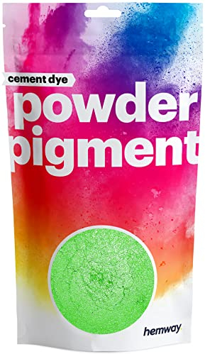 Hemway Cement Powder Pigment Dye Metallic Lime Green 100g | Concrete Colour Powder Toner for Cement, Mortar, Plaster, Premium Colour Enhancement