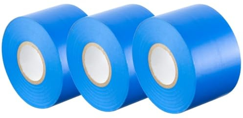Gocableties Isolierband Blau 50 mm x 33 m 3 Rollen | Strapazierfähig, selbstklebend, PVC, zum Schutz und Reparieren von Kabeln