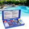Yosoo Kit de Test de qualité de l'eau, kit de Test de qualité de l'eau de Chlore PH Testeur de Piscine Boîte de Test de l'eau