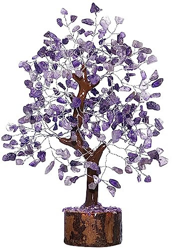 P&R:UK Amethyst Crystal Tree-Purple Gemstone Tree of Life Ornaments-Money for Table showPcs -Healing Crystals -Spiritual Meditation-Energy Stones -Chakra Tree-Feng Shui Bonsai (Amethyst Tree)