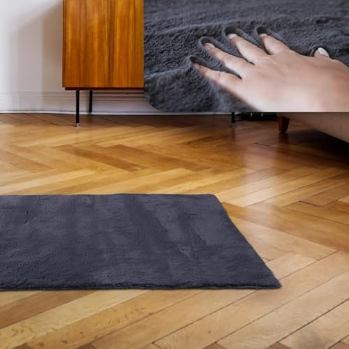 Bestlivings Hochflor Teppich für Wohnzimmer Schlafzimmer - 120x60cm - Flauschiger Fellteppich Shaggy Modern Extra weich Kunstfell - Fell Imitat - Anti Rutsch
