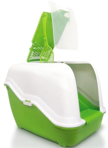 nestQ Arenero Gatos Cubierto Autolimpiable Tapa Abatible 54x39x40