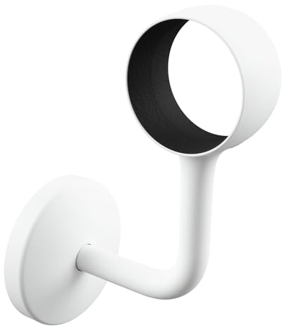 Rothley Staircase Handrail Wall Bracket 40mm, Matt White | Concealed fixings hide screws, a plastic insert protects against scratches, and a grub screw holds the tube securely.