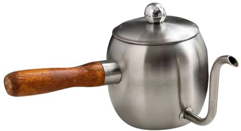 FELTECHELECTR Coffee Pot Gooseneck Teapot Pouring Kettle Espresso Japanese Tea Pots Small Kettle Camping Accessories Gooseneck Kettle Stove Top Concentrate Office Wooden Watering Can