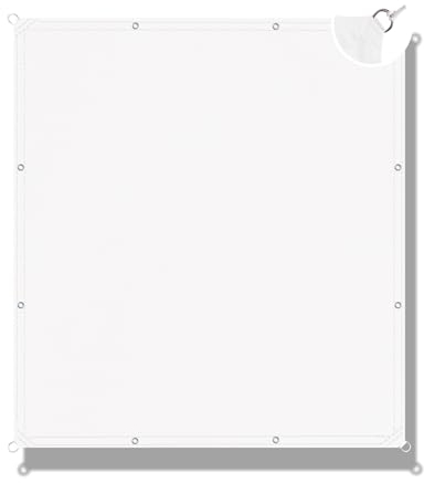 Sonnensegel Mit öSen 300x700cm Sonnensegel Garten Sonnenschutz UV Schutz Windschutz Sichtschutz Balkon Seitenwand inkl Befestigungsseile －Weiß
