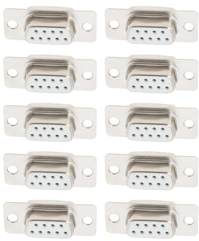YINETTECH 10 Stück DB9 RS232-Buchse 9-poliger D-SUB-Serieller Lötanschluss Vergoldete Verbindungen Anschluss für Computer-Set-Top-Box mit Automatischer Steuerung
