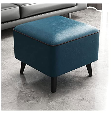 Sitzwürfel aus Leder Leder Fussbequemer Ottomane Quadratischer Fußhocker Für Wohnzimmer Und Schlafzimmer Gepolsterter Sitzpouf