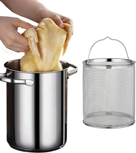 ZHJOPP Marmite à Asperges en Acier Inoxydable 304, cuiseur à Vapeur pour Asperges, légumes, Spaghetti, pâtes, cuisinière avec Panier Amovible Visible, poêle
