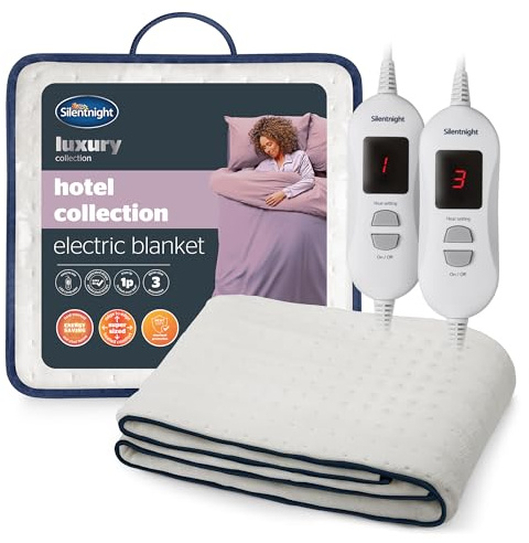 Silentnight Hotel Collection Electric Blanket - Luxury Cosy Comfort Covered in a Super Soft Fleece Fabric - Full Mattress Coverage with Easy Fit Straps - 3 Heat Settings, Super King