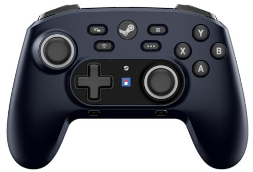 HORI Wireless HORIPAD Pro for Steam (Midnight Black) - Pro Controller Designed for Steam