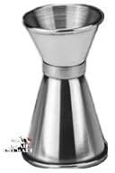 CHFYIJYHM Jigger à Double Barre, Double Jigger en Acier Inoxydable 304 à Large Ouverture, for Une Distribution Efficace de Cocktails, Aspect Brillant, Nettoyage Facile(Silver 15-30ml)