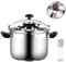 Pressure Cooker Stainless Steel 316 Explosion-Proof Cookware Canner with Spring Valve Safeguard Devices Secure Locking System,Steamer Rack Quick Cooking Cookware All Stoves Induction Gas Family(5L)
