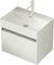 Lavabo sobre Encimera, Tocador Rectangular de Cerámica Montado en La Pared, Lavabo Flotante for Espacios Pequeños, Mueble de Baño de Cerámica con Lavabo(23.6inchX60cm)