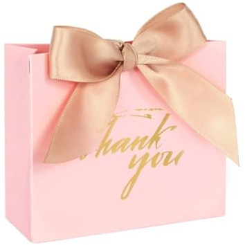 AMZBNEIDI Premium-Geschenkbox mit Magnetverschluss, Geschenkboxen 20er-Pack mit Band, Süßigkeiten, Schokolade for Hochzeit, Geburtstag, Party, Rosa und Weiß(Pink1)