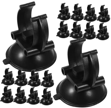Beaupretty 25pcs Fish Tank Water Pipe Clamp Aquarium Clips Fish Tank Hose Bracket Airline Tube Holders Clamps Aquarium Hose Bracket Water Clips Abs Black