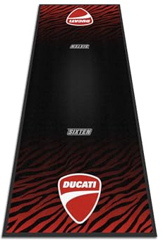 SIXTEN Tappetino Moto per Ducati 95 x 240 cm - Tappetino ecologico per moto - Per padiglioni e garage - Lavabile ed ecologico moto (Wild)