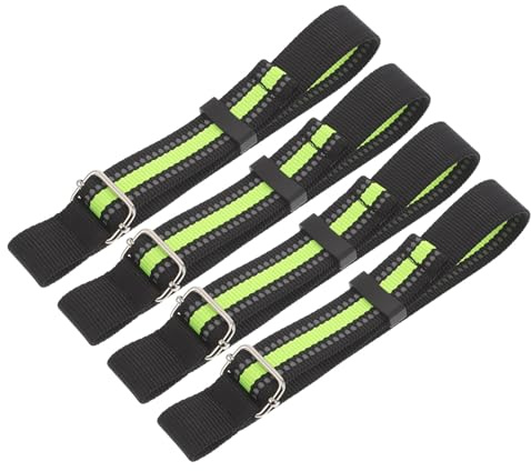 PAMINGONO 4 Stück 4 Stück Skibremsbefestigungen Verstellbar aus Robustem Material mit Schnallen Snowboard Bremsriemen für Skibindungen Ski Zubehör für Wintersport und Sichere Kontrolle