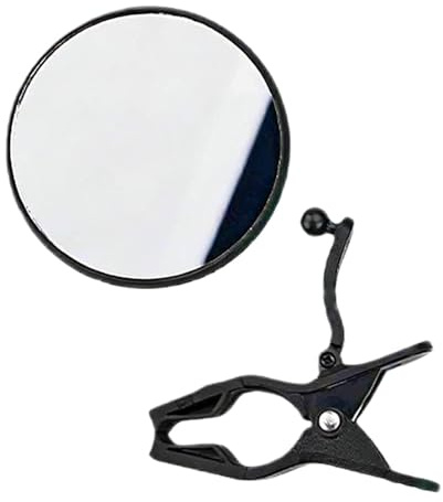 TTETTZ Embouchure Spiegel Mundform Trainingsspiegel für Oboe Querflöte mit Abnehmbarer 360 Grad Halterung Aus PP Material für Musikproben, Halterung 3.8 Cm