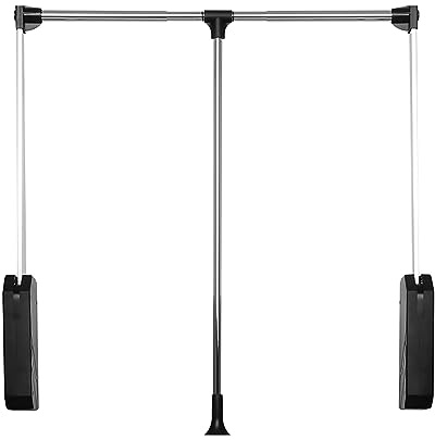 ISCBAFYX Tools Ausziehbare Kleiderstange für Kleiderschrank und Schrankkleidung, Verstellbarer Teleskoplift, robuster Schrank-Ausziehstangen-Aufhänger, Silber, 42–51 cm, Silber-115–150 cm, Silber,