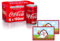 ipt Cocacola in lattina 150ml 12 pz + Etichette adesive per Festa a Tema Fai da Te (Fattoria - Fun Farm)