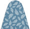 Encasa Ironing Board Covers (112 x 34 cm) Drawstring Tightening with Thick 3 mm Felt Padding, Easy Fit, Scorch Resistant, Printed - Big Leaves Blue