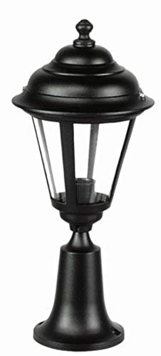 Licht-Erlebnisse Rustikale Wegeleuchte Garten Terrasse 44 cm IP44 Schwarz ELEANOR AußenlampeStehlampe Sockelleuchte