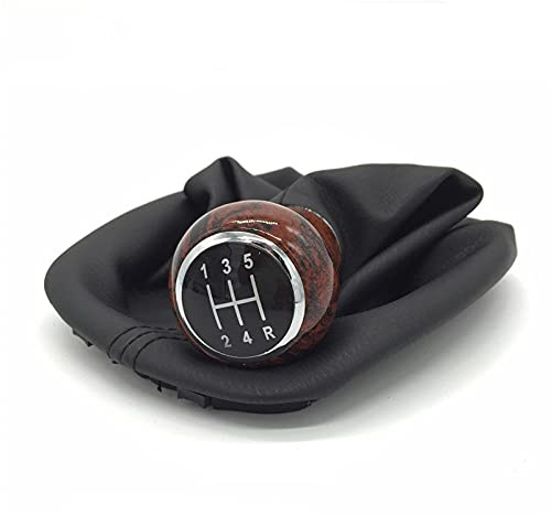 5 6 Geschwindigkeit Auto Schaltknauf Hebel Shifter Stick Gamasche Boot Cover Case Fit Für VW Passat B5 1998-2004 Holz Handball-5_Speed_WoodGrain