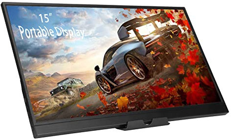 Goshyda LCD Screen, 15Inch 1280x800 Ultra HD Resolution Desktop Computer Monitor Portable Computer, for Large Screen to Play Games, Entertainment, Watch Movies and Work