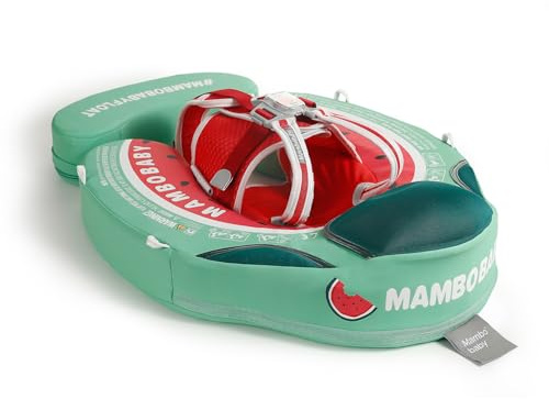 HECCEI Baby Schwimmring mit Sonnendach, Mambobaby Nicht Aufblasbarer Schwimmreifen Hautfreundlich und Weich Schwimmhilfe Baby Float Schwimmtrainer für Kinder 3 Monate bis 24 Monate