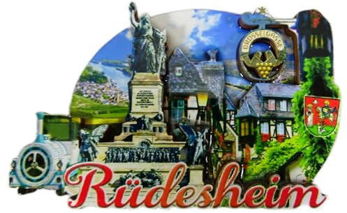Souvenir Magnet Rüdesheim 8 x 5,5 x 1 cm Kühlschrankmagnet Stadt Deko GCG 719524