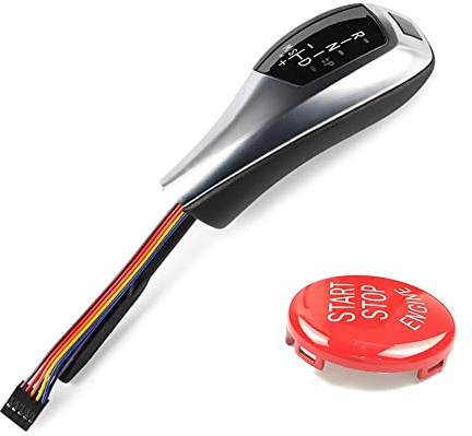 SIKUAI Kit de actualización de pomo de cambio de marchas automático Linterna eléctrico para coche, pomo de cambio automático para Serie 3 E46 E36, Serie 5 E39 E60 E61 Serie 7 E38, Plat