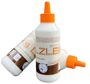 Klötzchenmann Holzleim zum Basteln Holzkleber lösemittelfrei für DIY Projekte für Bastelklötzchen transparent (250 g)