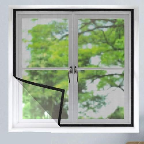 60 x 150 cm, Fliegengitter für Fenster, DIY-Fensterschutz, passend für große Insektenschutz-Mückenfenster