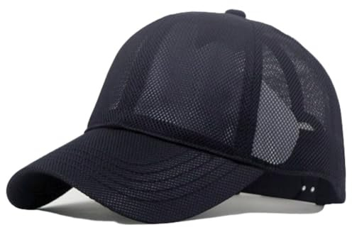 XXL Trucker Hat for Men - Full Mesh Baseball Cap - Oversize Adjustable Summer Big Head Hats 23.6-25.6