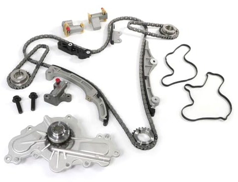 Engine Timing Chain Kit Water Pump Fits for Ford Flex Taurus Edge 2007-2010 3.5L,MKX MKS MKT MKZ 07-10 3.5L for Mazda 6 CX-9 08-11 3.7L Automotive Replacement Time Part Sets Replace AT4Z-6268-C