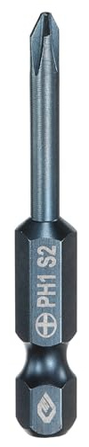 sourcing map #1 - Punta per cacciavite Phillips PH1 da 1/4, codolo esagonale, 50 mm, asta da 0,4 cm, punta magnetica a croce in acciaio S2, per utensili elettrici, blu